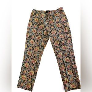 Talbots Curvy Multicolor Paisley Pants